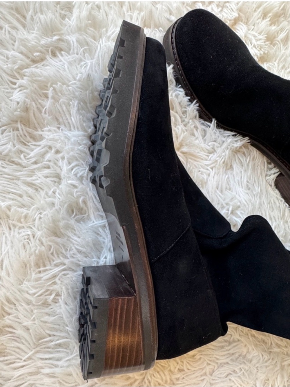 Stuart Weizmann Vanland Over-the-Knee Black Suede Boots - Picture 3 of 7
